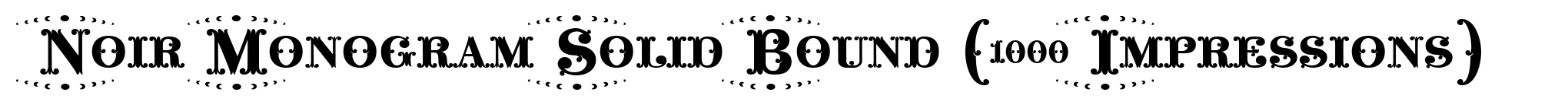 Noir Monogram Solid Bound (1000 Impressions) image